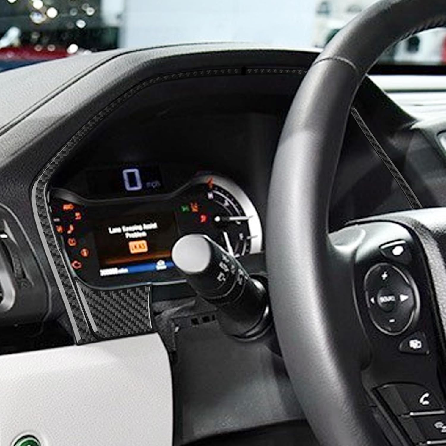 Car Carbon Fiber Accessories Dashboard Panel Bezel 4pcs Protective Cover Sticker Compatible with Honda Ridgeline 2017 2018 2019 2020