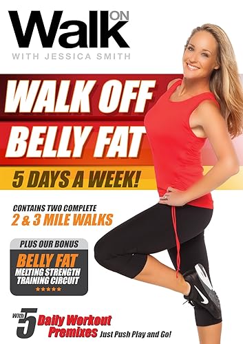 Walk On Walk Off Belly Fat 5 Days a Week with Jessica Smith, Walking at Home, Interval Low Impact Cardio and Strength Training for Women, Beginner,