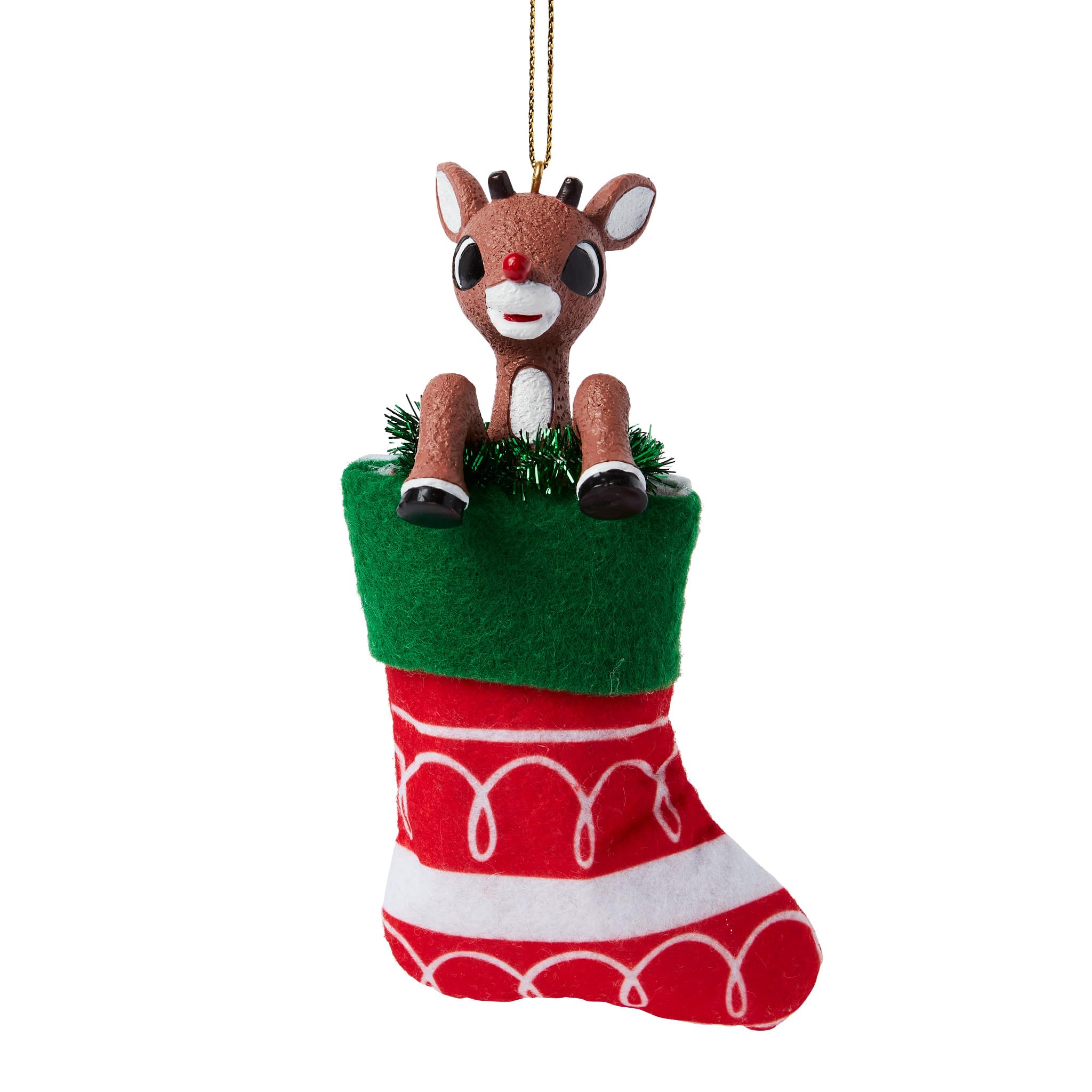Rudolph le renne au nez rouge dans sa chaussette pour illuminer vos soirées de Noël en famille