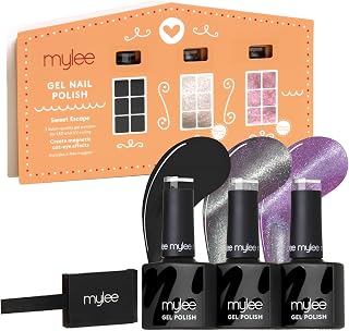 Mylee Gel Nail Polish Set with Magnet 3x8ml [Sweet Escape] - Bake Me Happy Collection - UV/LED Nail Art, Manicure & Pedicure, for Professional & Home Use, Long Lasting and Easy to Apply [Christmas