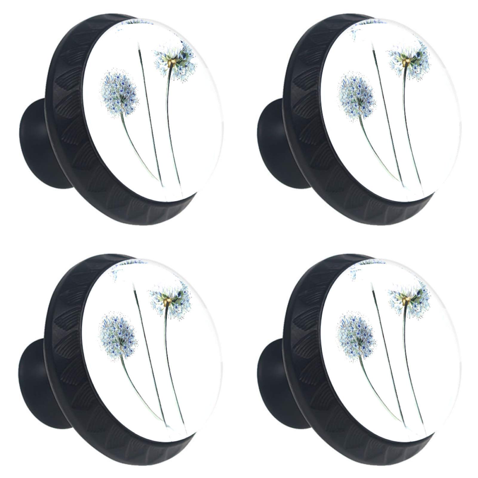 Boutons de meuble en verre pissenlit pour remplacer des poignées de placard usées