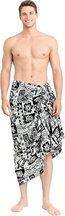 LA LEELA Mens Sarong Bath Hawaiian Wrap Pareo