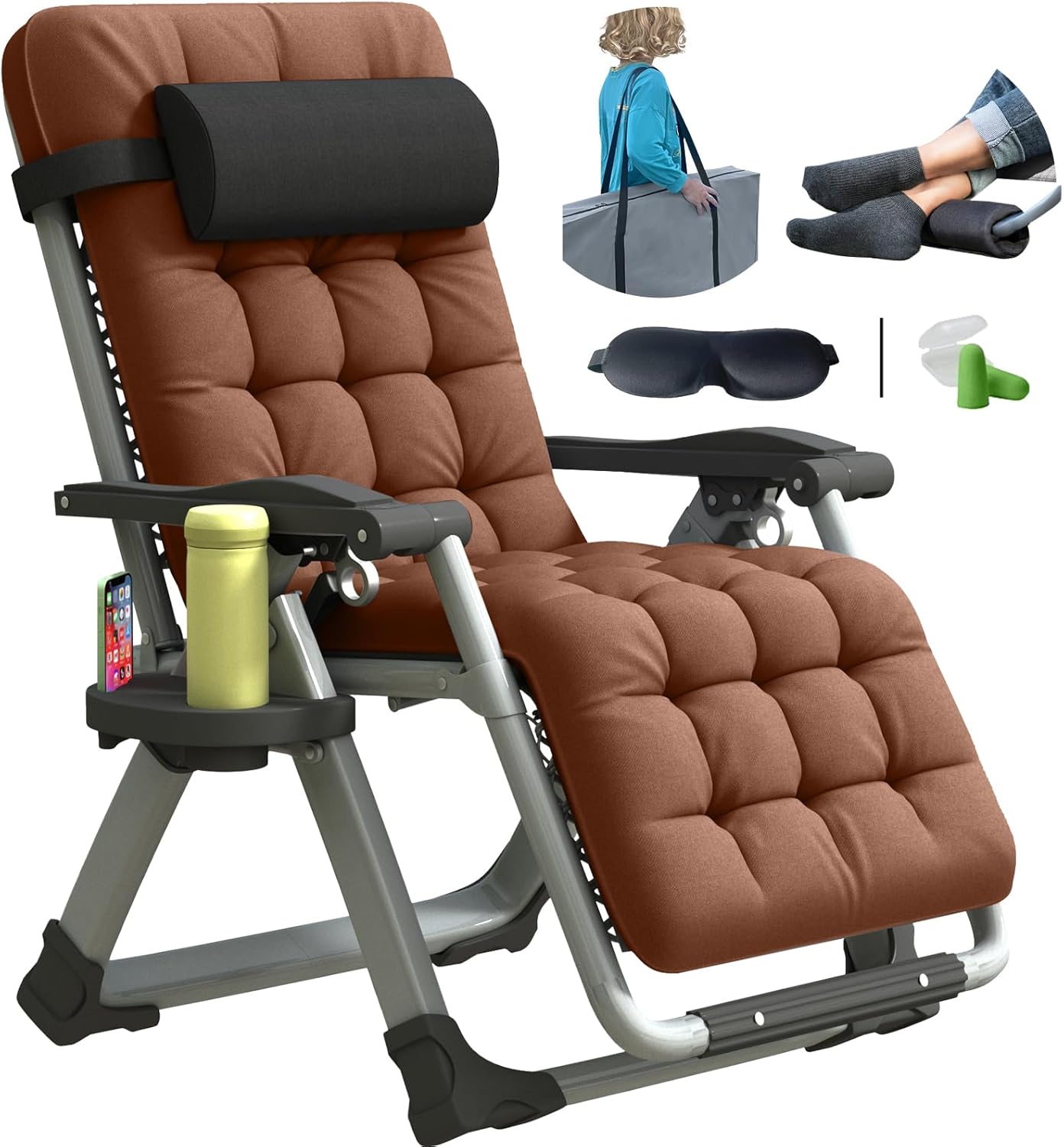 YOMIFUN Zero Gravity Lounge Chair XL, Oversized 29” Width Padded