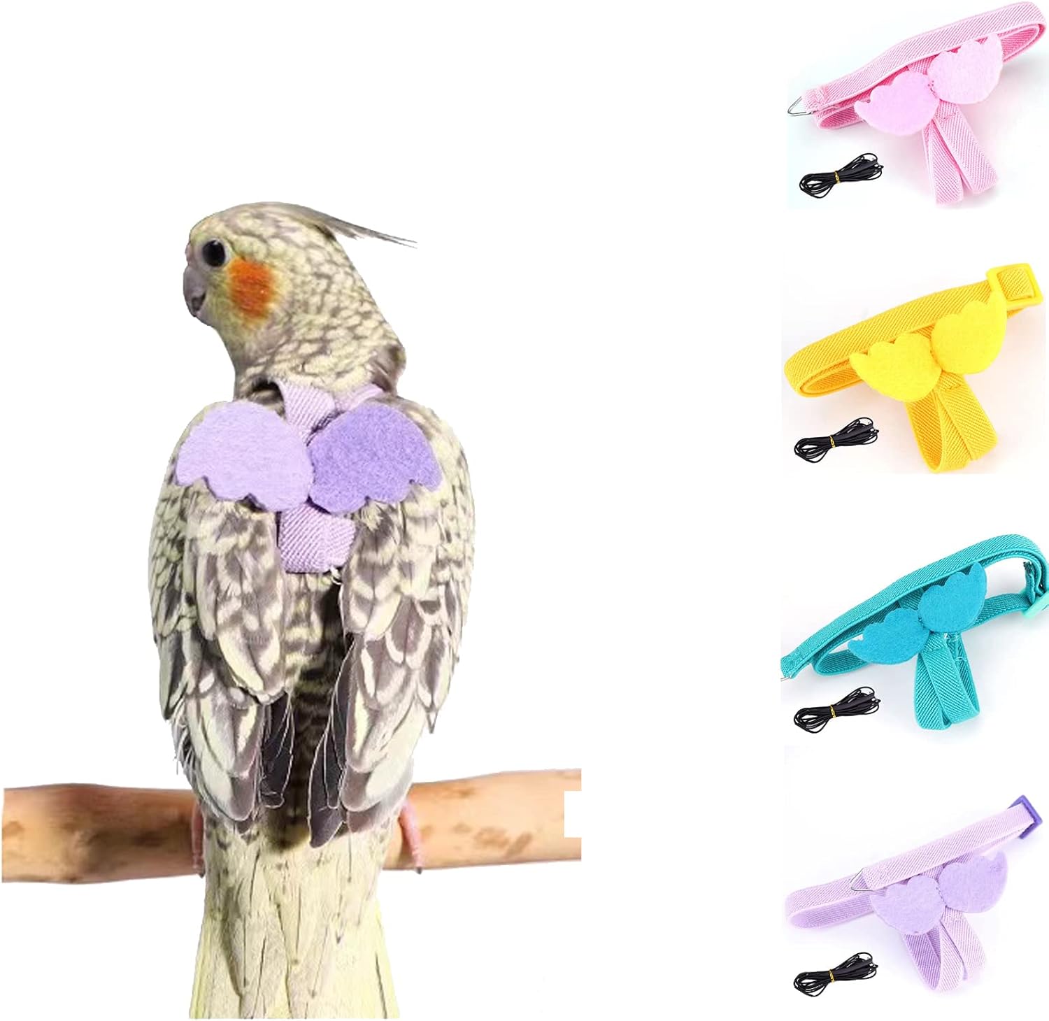 Pet Parrot Bird Harness Leash Adjustable Bird Flying