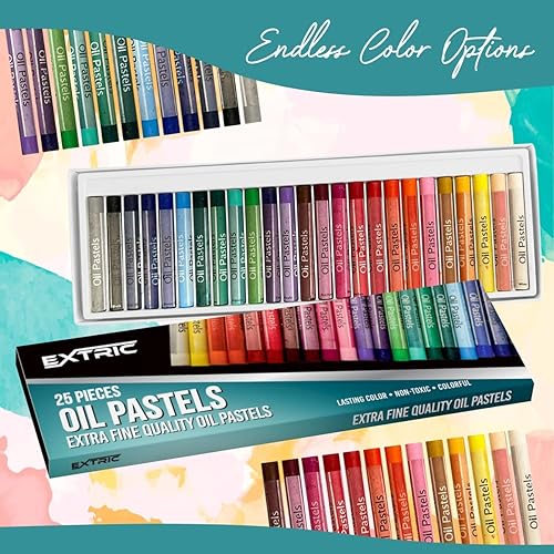 Miniatura 5 de EXTRIC Pasteles suaves de 25 colores, crayones al óleo para niños y artistas