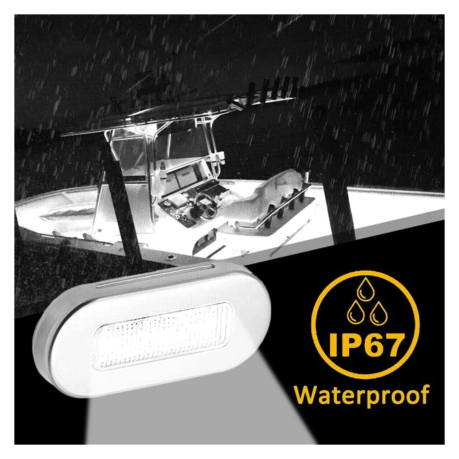 4 PZ. Luci della barca LED 12 / 24V Barca marino grado impermeabile GUIDATO di cortesia Scala Della Stair Turn Signal Lighting Fanale posteriore Per la navigazione e la pesca(24V Warm White)