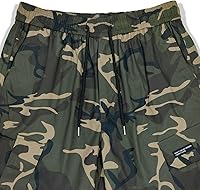 Vista 5 de OYOANGLE Pantalones cargo con estampado de camuflaje y cordón en la cintura con bolsillo y solapa para hombre