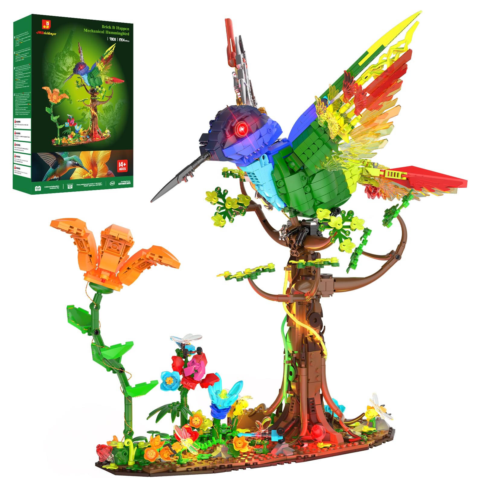 Amazon.co.jp: JMBricklayer メカニカルハチドリ 鳥 モデル ブロック