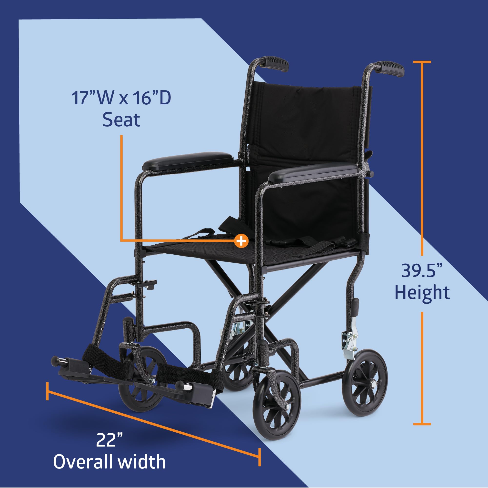 Medline Transport Chair - Durable & Comfortable -2
