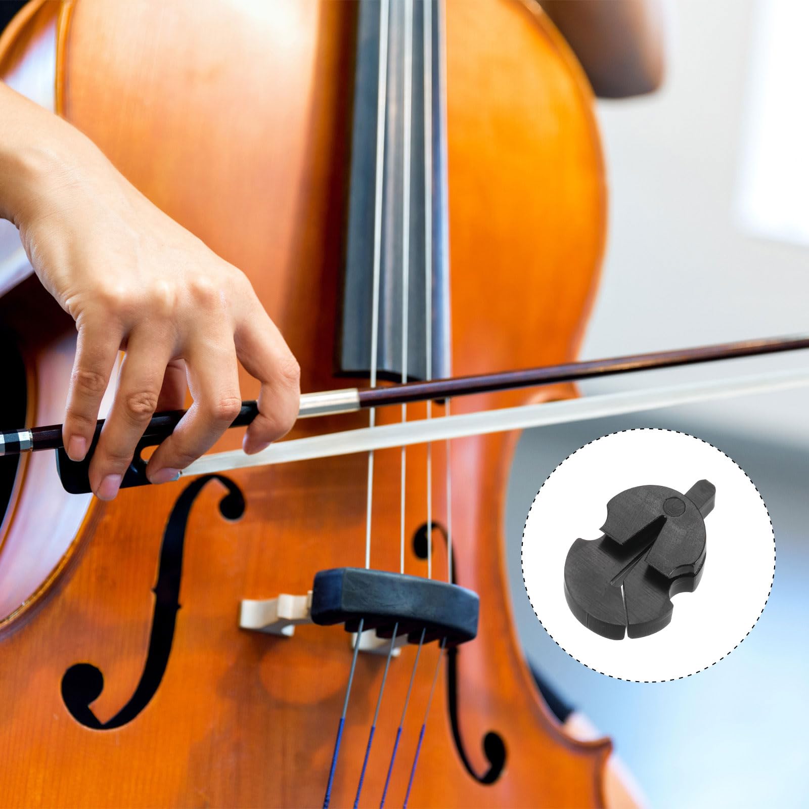 Sordine Per Violino In Gomma - 2 Pezzi (Stile Artiglio E Tourte), Per Violino 4/4 E 3/4