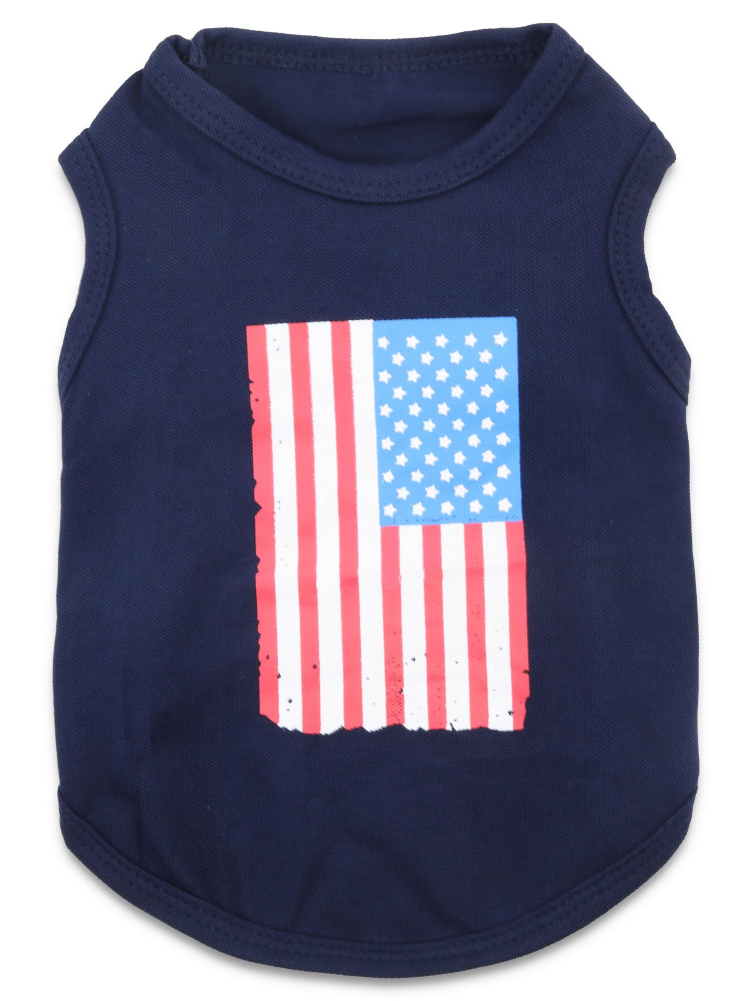 4th of July Small Puppy Clothes Independent Day Dog Shirts USA Flag Dog Outfit for Boy Girl American Flag Printed