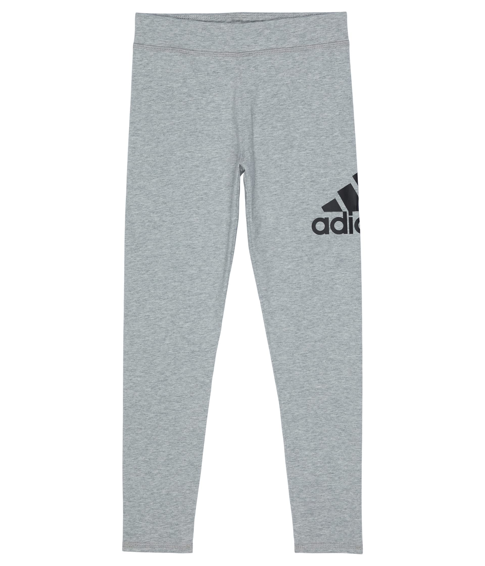 adidas Girls' Active Sports Athletic Legging Tight, Medium Grey Heather, Large (14)