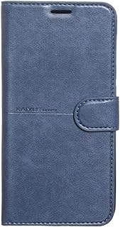 جراب جلد عالي الجودة لحماية الموبايل بالكامل 360 درجة، قابل للطي، متوافق مع ريدمي 15T (كحلي)