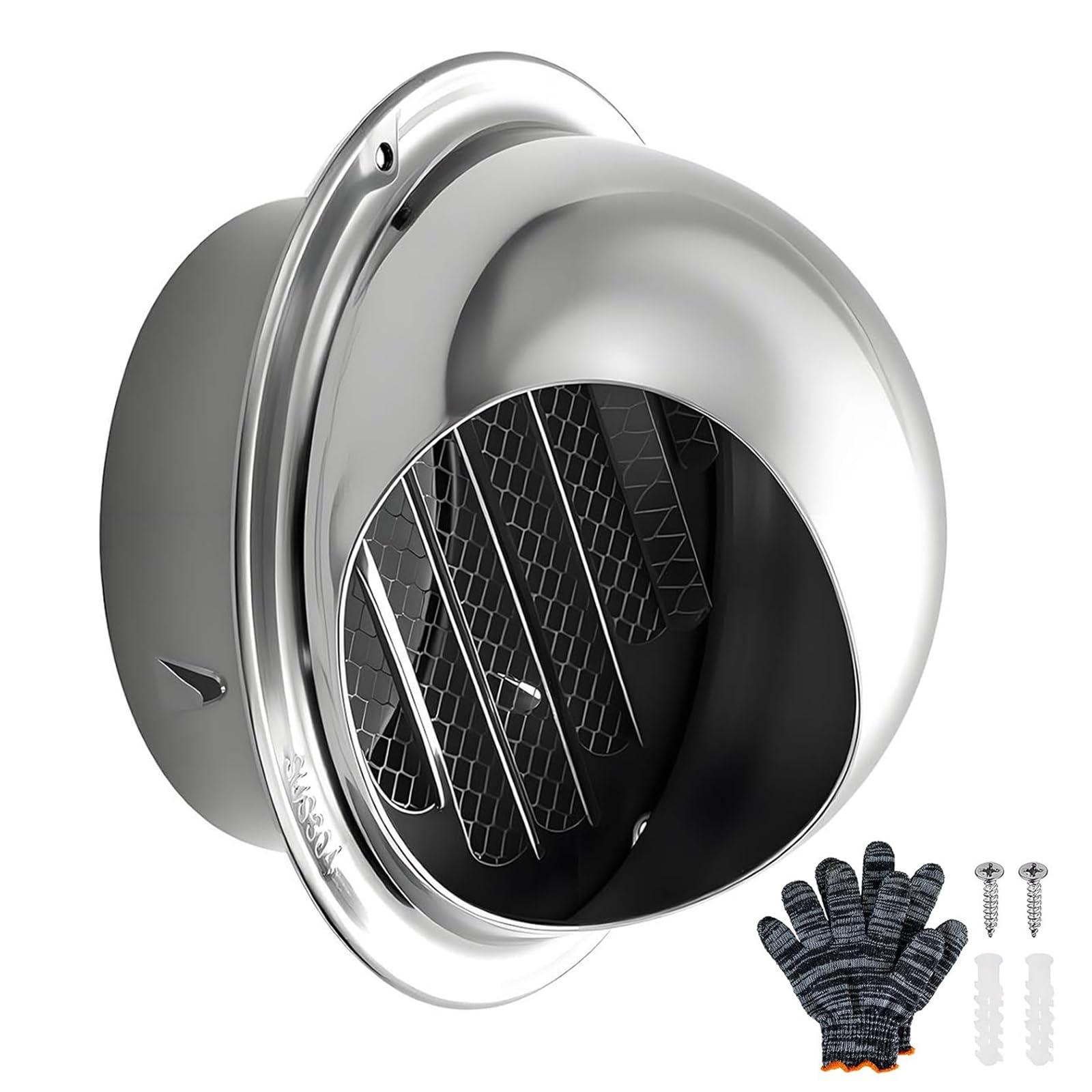 Grille ventilation 180mm anti-insecte et résistante intempéries
