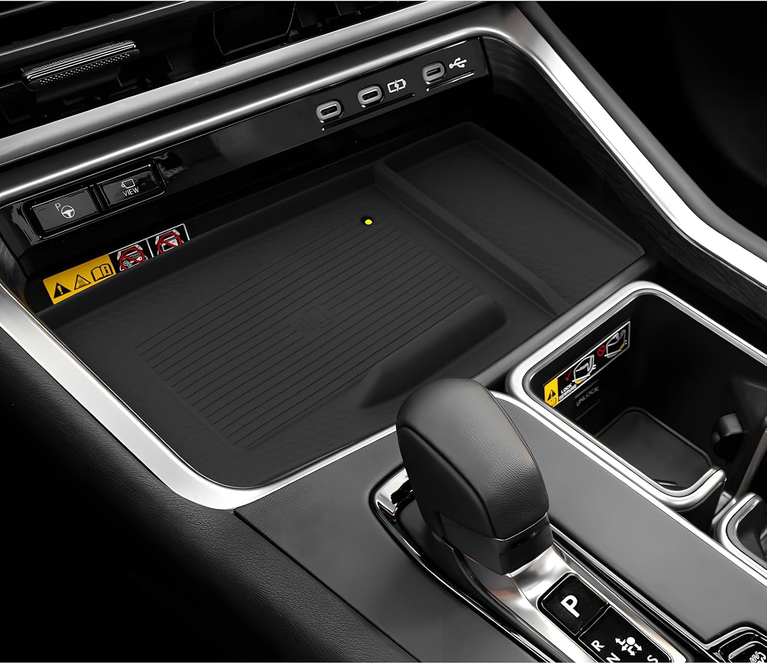 LUWU Upgrade 2025 2026 Lexus TX Wireless Charging Anti-Slip Mat Compatible with Lexus 2024 2025 2026 TX TX350/TX500h/TX500h+ Accessories Center Console Liner Protective Pad Silicone Material image 2