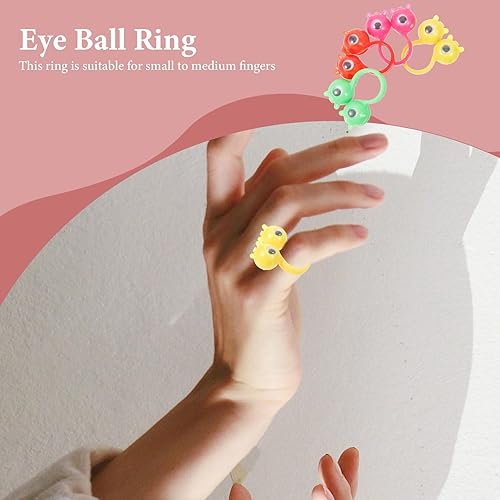 Miniatura 2 de VILLCASE 50 piezas de rompecabezas de juguetes de ojos anillos de ojo divertido anillo de ojos de juguete Ojos de juguete de marioneta de juguete de