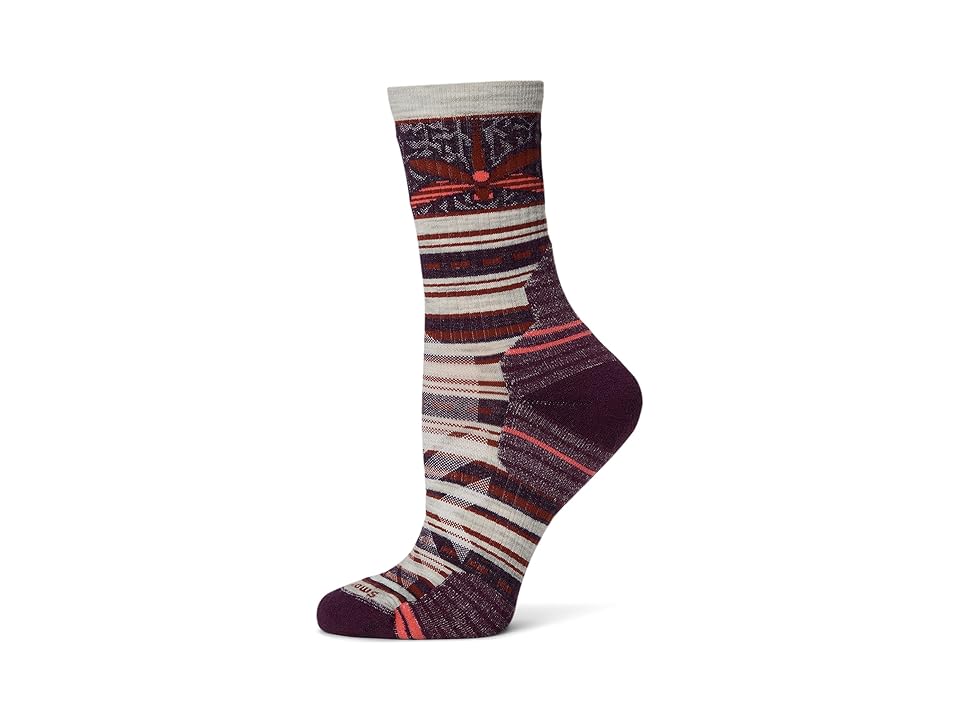 Smartwool Hike Targeted Cushion Dragon Stitch Mid Crew Socks Women's Crew Cut Socks Shoes Ash: Lg (women's Sho In Gray