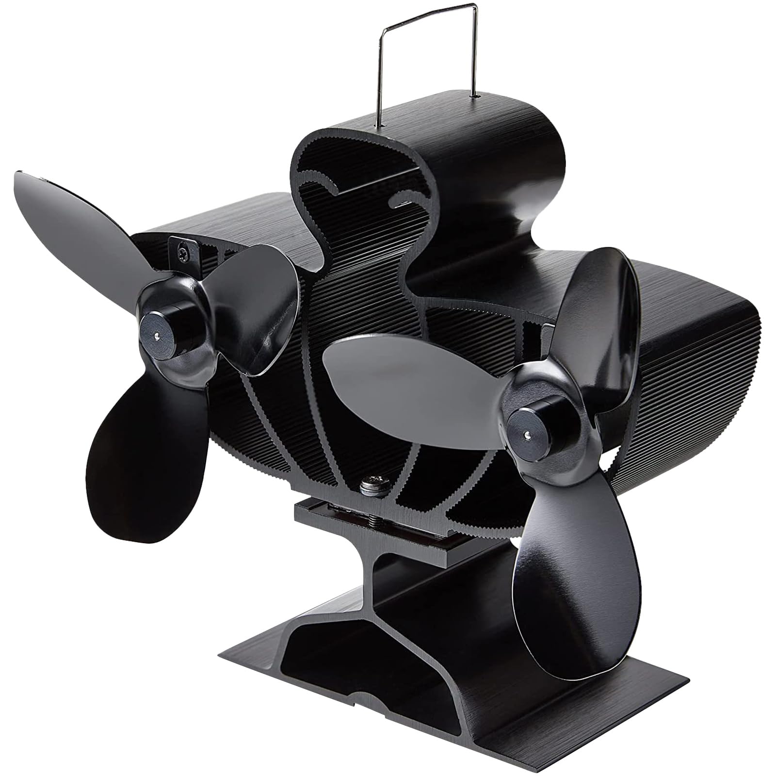 Head Fireplaces Fan Woods Burning Stove Fan None Electricity Needed Heat Powered Wood Stove Accessories for Wood Burners Efficient Heat Distribution