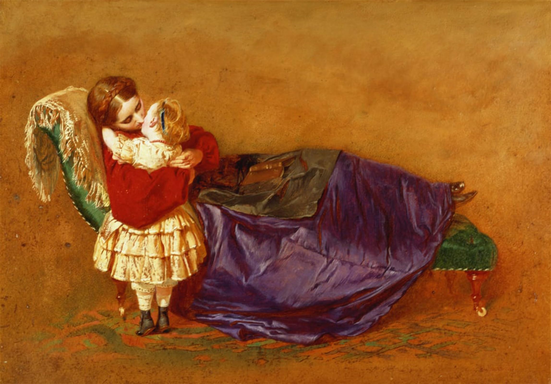SERENDIPITP Vintage Wall Art Canvas Nordic Poster Canvas Print Picture Good Night by George Elgar Hicks Wall Art Poster for Home Decor 60x90cm