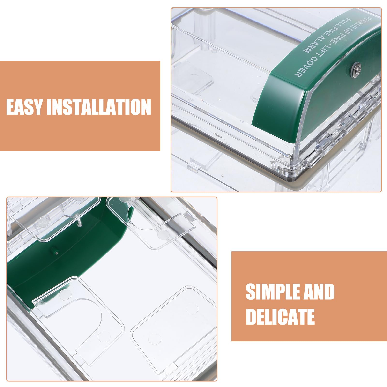 Cubierta Transparente para pulsador: Cubierta Protectora Impermeable para botón de Parada de Emergencia - Cubierta de plástico Impermeable para alarmas