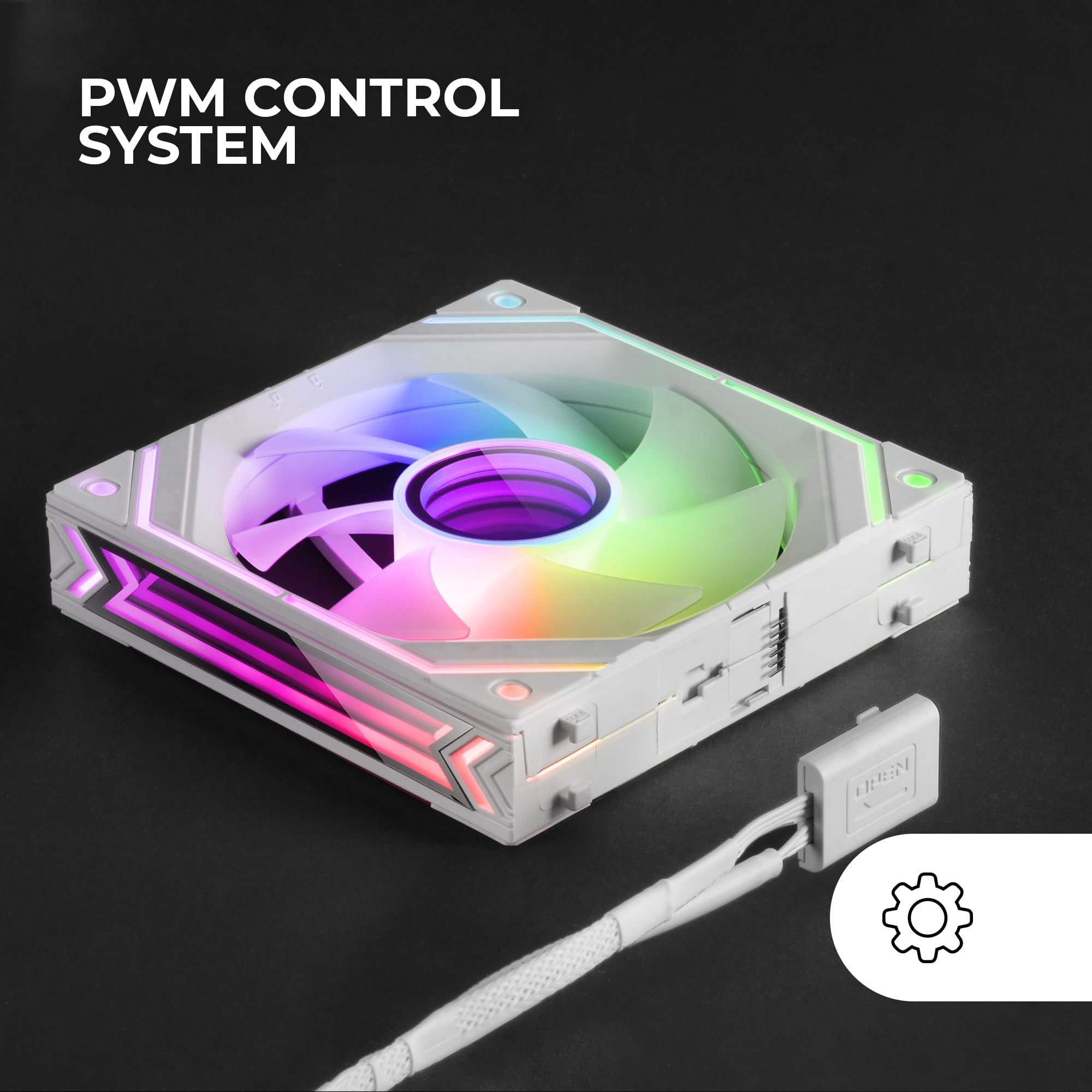 Mars Gaming MFD, Ventilador 120mm CHROMA RGB Dual Automático, Ultra Silencioso 14dB, Conexión Molex 4PIN, Sistema Antivibraciones, Transparente — view 75
