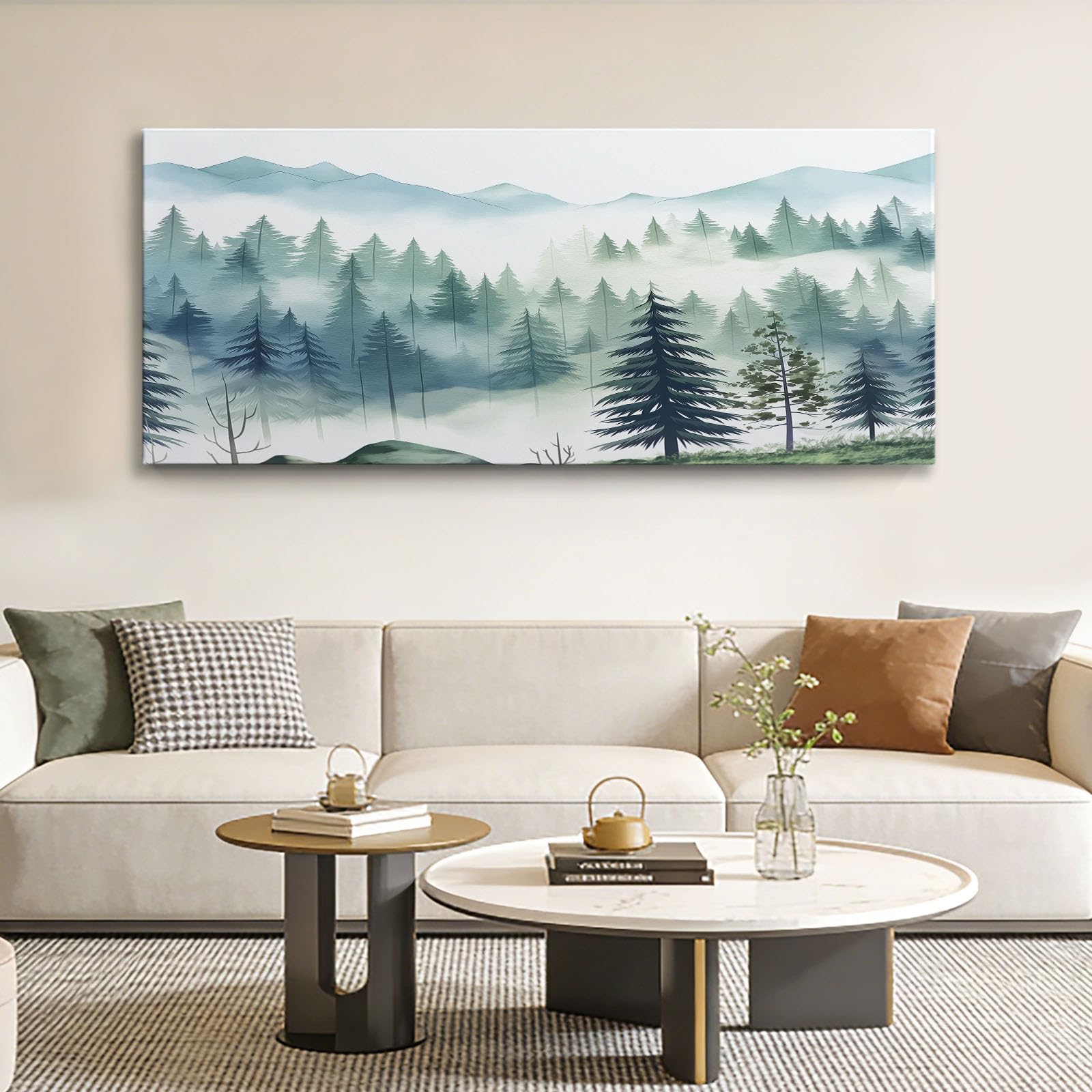 Générique Impression sur Toile d'intérieur Paysage Nature Vintage 70x50 cm