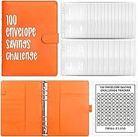 Vista 9 de Carpeta de desafío de 100 sobres Una manera fácil y divertida de ahorrar $5,050, carpeta de desafíos de ahorro, carpeta de presupuesto con sobres