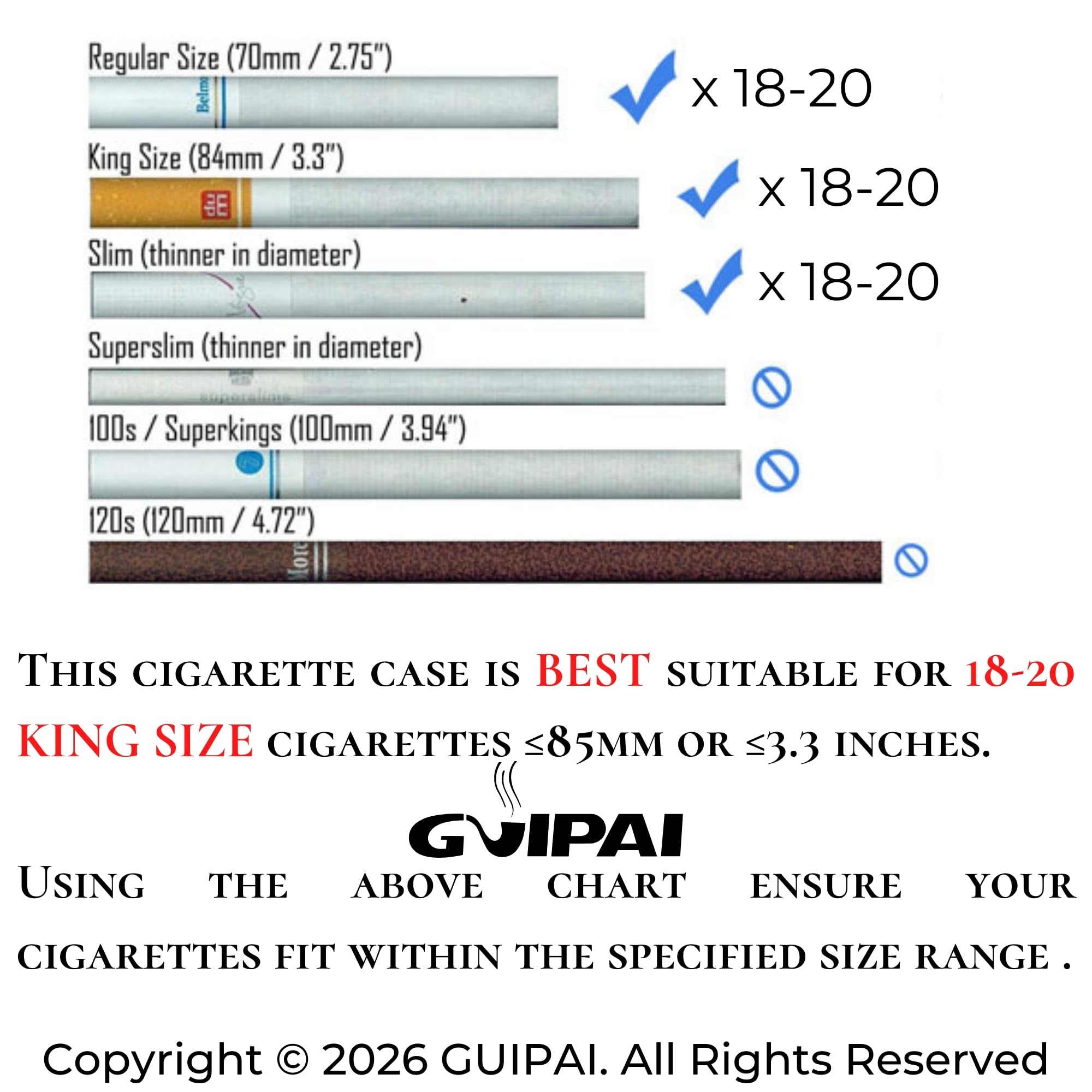 CLA6 Metal Cigarette Case | Smart Internal Divider | Retro and Stylish |  Pocket size | eBook Included | Unisex