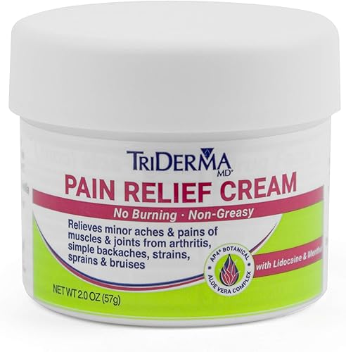 TriDerma Crema para aliviar el dolor de máxima fuerza para dolor de talón y pies dolor de espalda y cuello artritis recuperación muscular y alivio