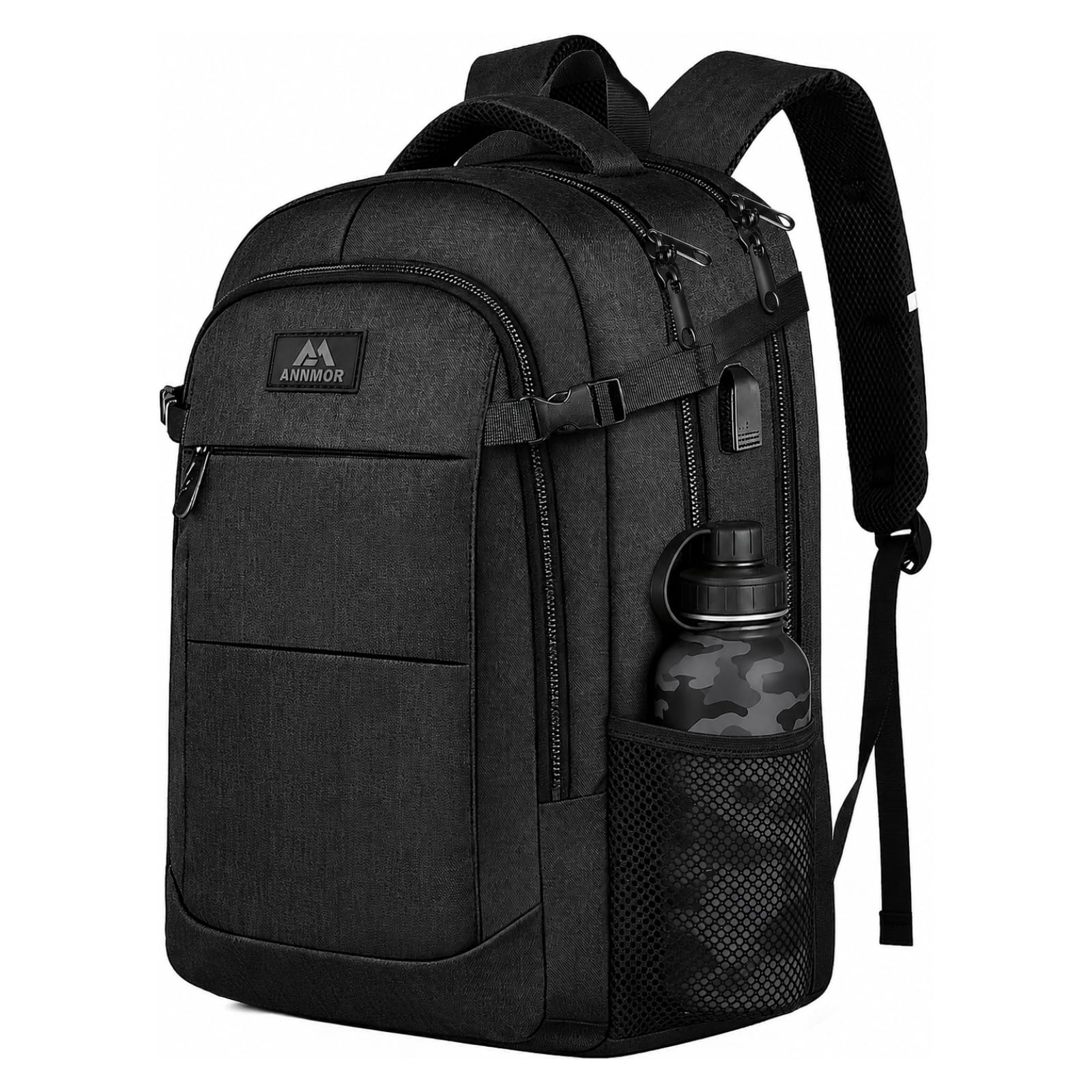 ANNMOR Mochila Ordenador, 17,3" Mochila para Trabajo, Viaje y Universidad