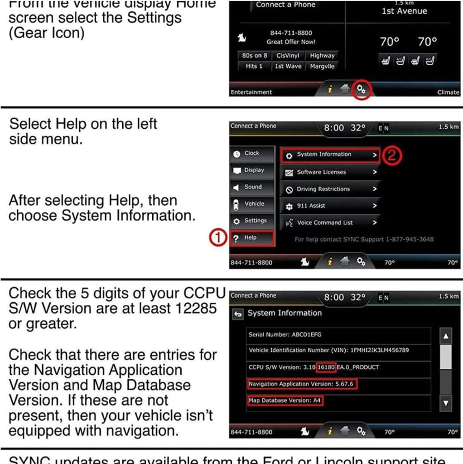 2025 Updated A15 Navigation SD Card for Ford F150 F250 F350 F450 | Edge (2011-2015) | Lincoln MKC MKS MKZ MKT MKX | Sync 2 Compatible | Updated US Canada Mexico 2024 Maps