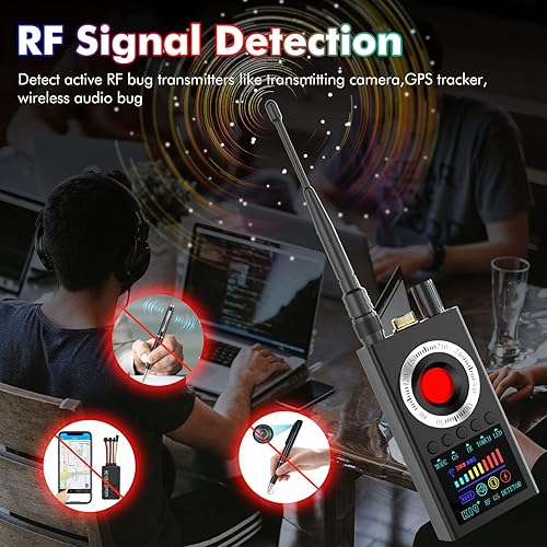 Miniatura 4 de Detector de cámara oculta Detector anti-espía Detector de RF portátil Detector de dispositivo de escucha Detector de cámara Detectores