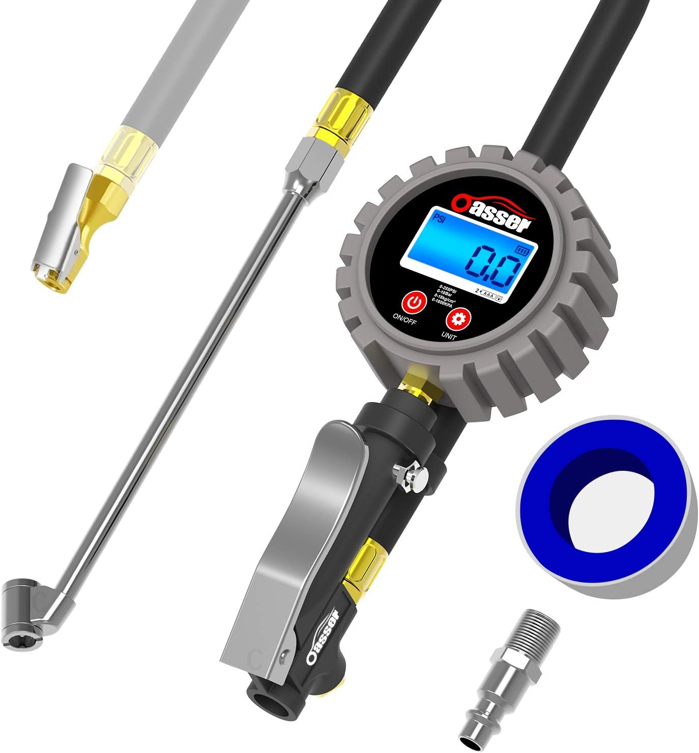 Oasser Digital Tire Inflator with Pressure Gauge Air Compressor Max