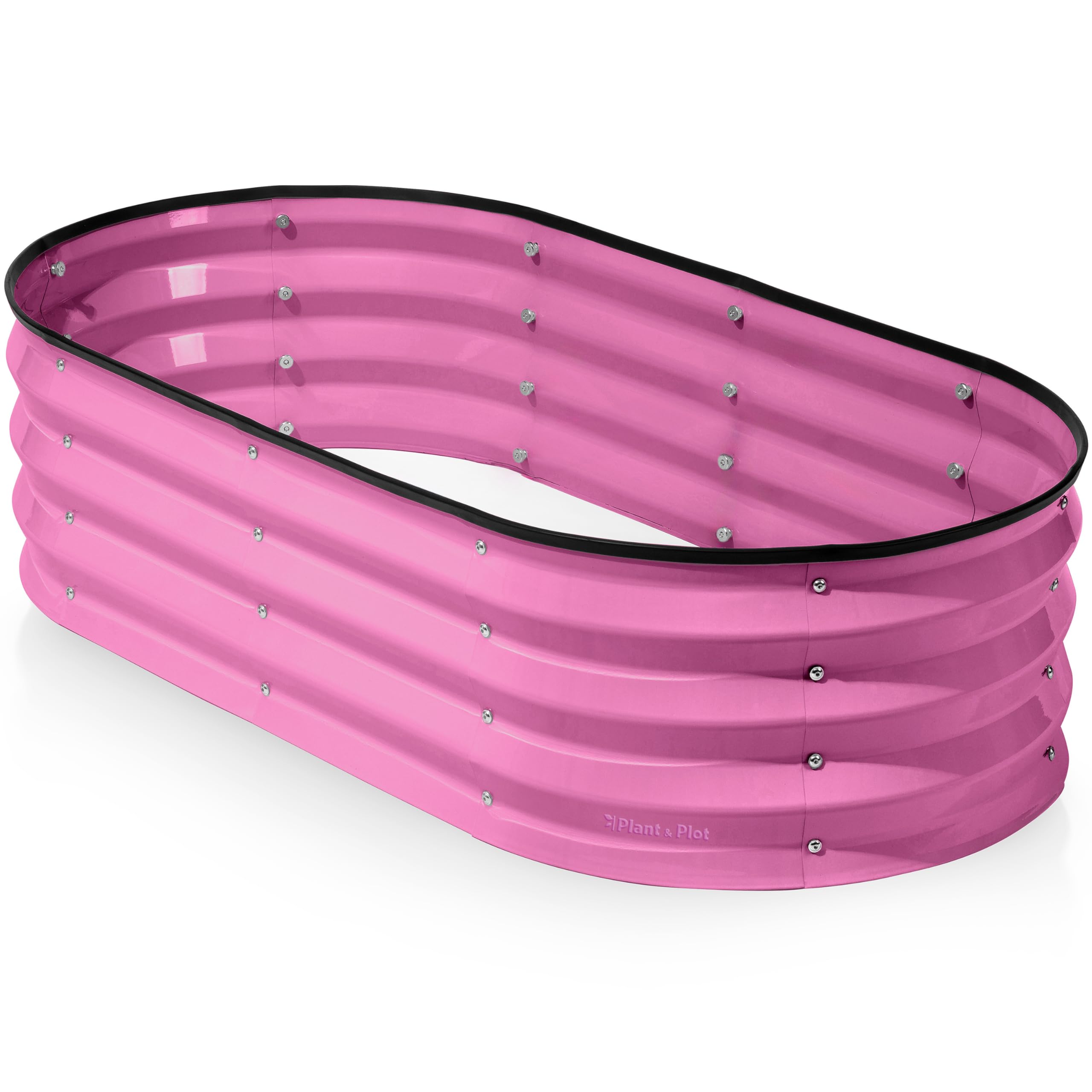 Galvanized Raised Garden Beds Outdoor // 4×2×1 ft Planter Raised Beds for Gardening, Vegetables, Flowers (Pink) // Large Metal Garden Box