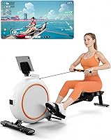 Superun 2025 Magnetic Rowing Machine for Home - 32 Levels Quiet Resistance, 300lbs Capacity, LED Monitor & App