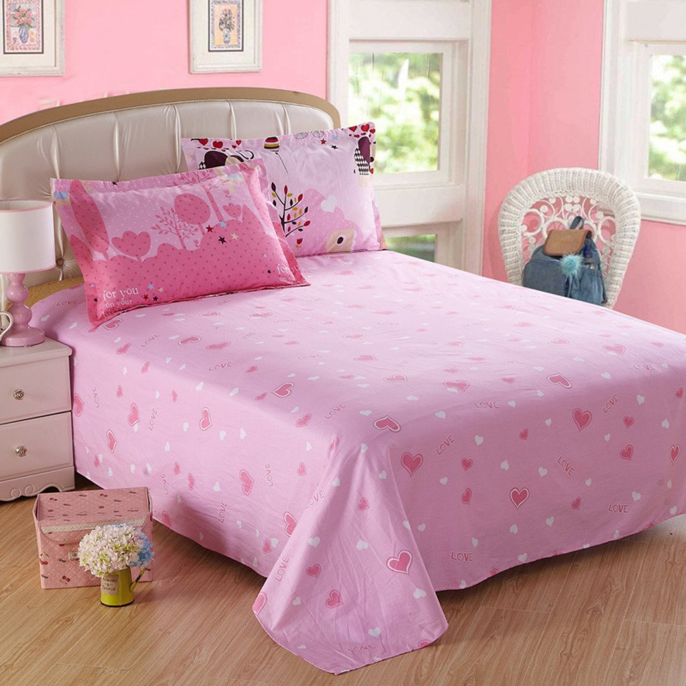 Drap en coton et lin sergé 160x230cm pour lit simple ou double