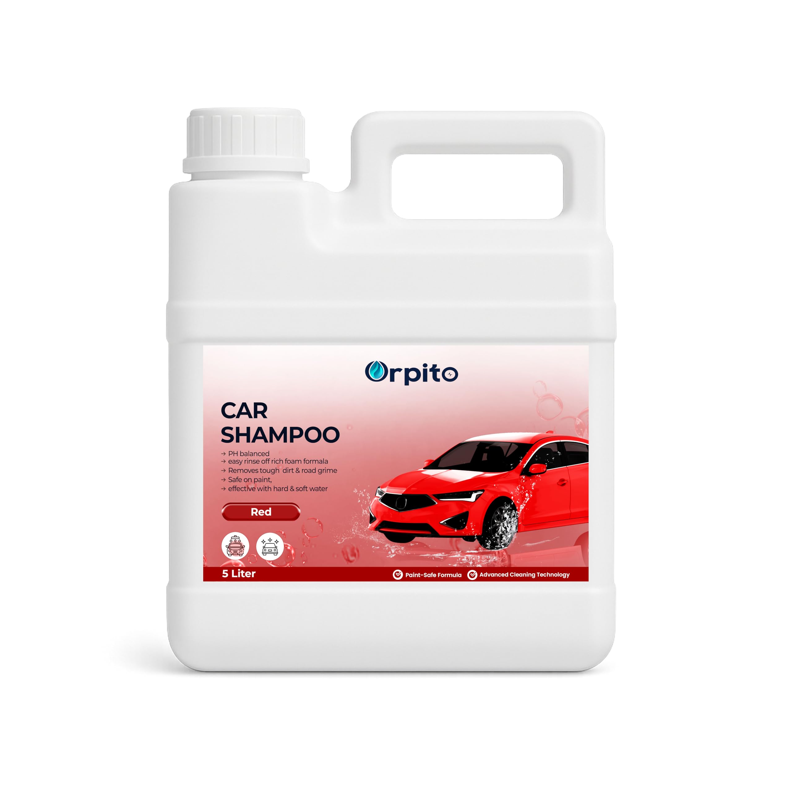 Car Shampoo 5L Multi Fragrance | High Foam Car Wash Liquid | Deep Cleaning Formula | pH Neutral Paint Safe | Removes Dust & Grime | Glossy Finish Wash (1, red)-picture-34