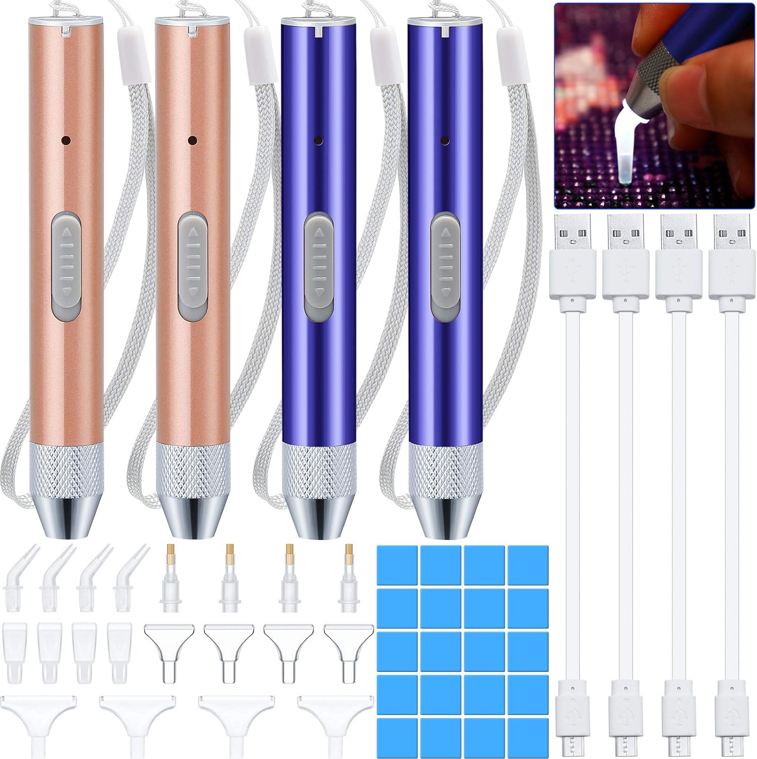 Piece LED Diamond Painting Pen Set with Glue Clay Zimbabwe Ubuy