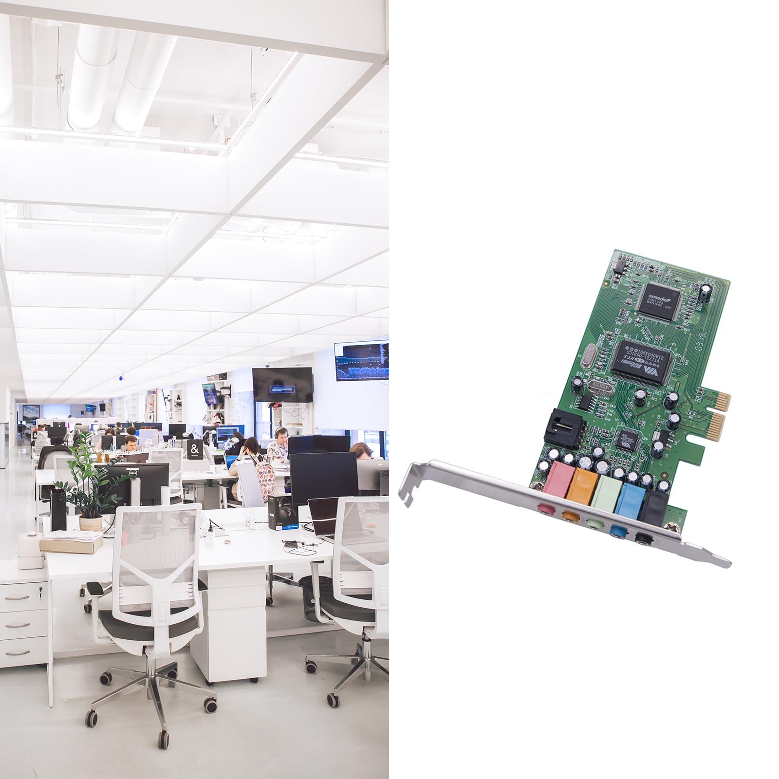 Quality 5.1 Channel PCIE Sound Card Cmi8738 Chip for Immersive Gaming and Home Theater Experience Front-Channel Output Surround Sound Card