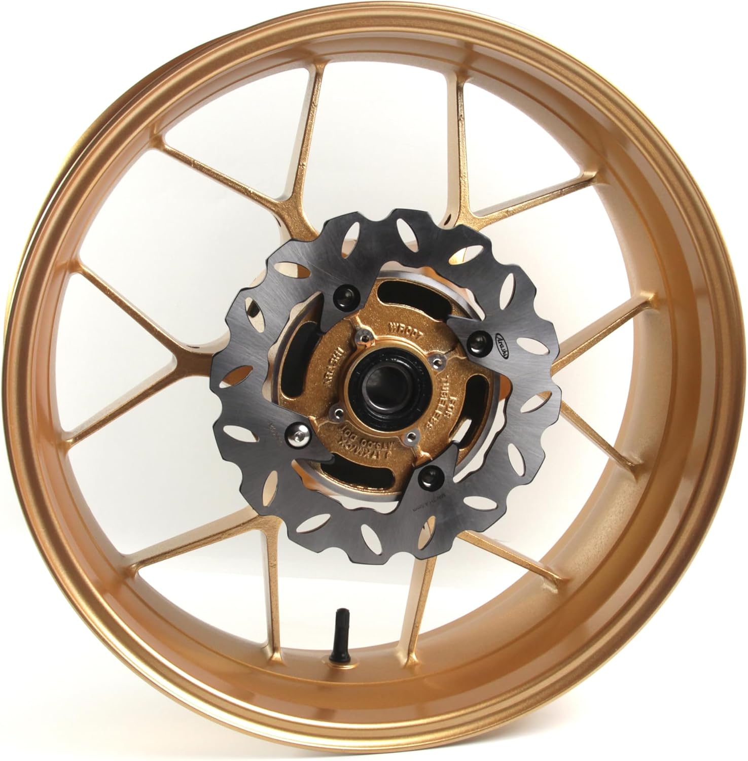 Arashi Rear Wheel Rim and Brake Disc Rotor for Honda CBR1000RR 2006-2016, Motorcycle Replacement Accessories Parts Gold