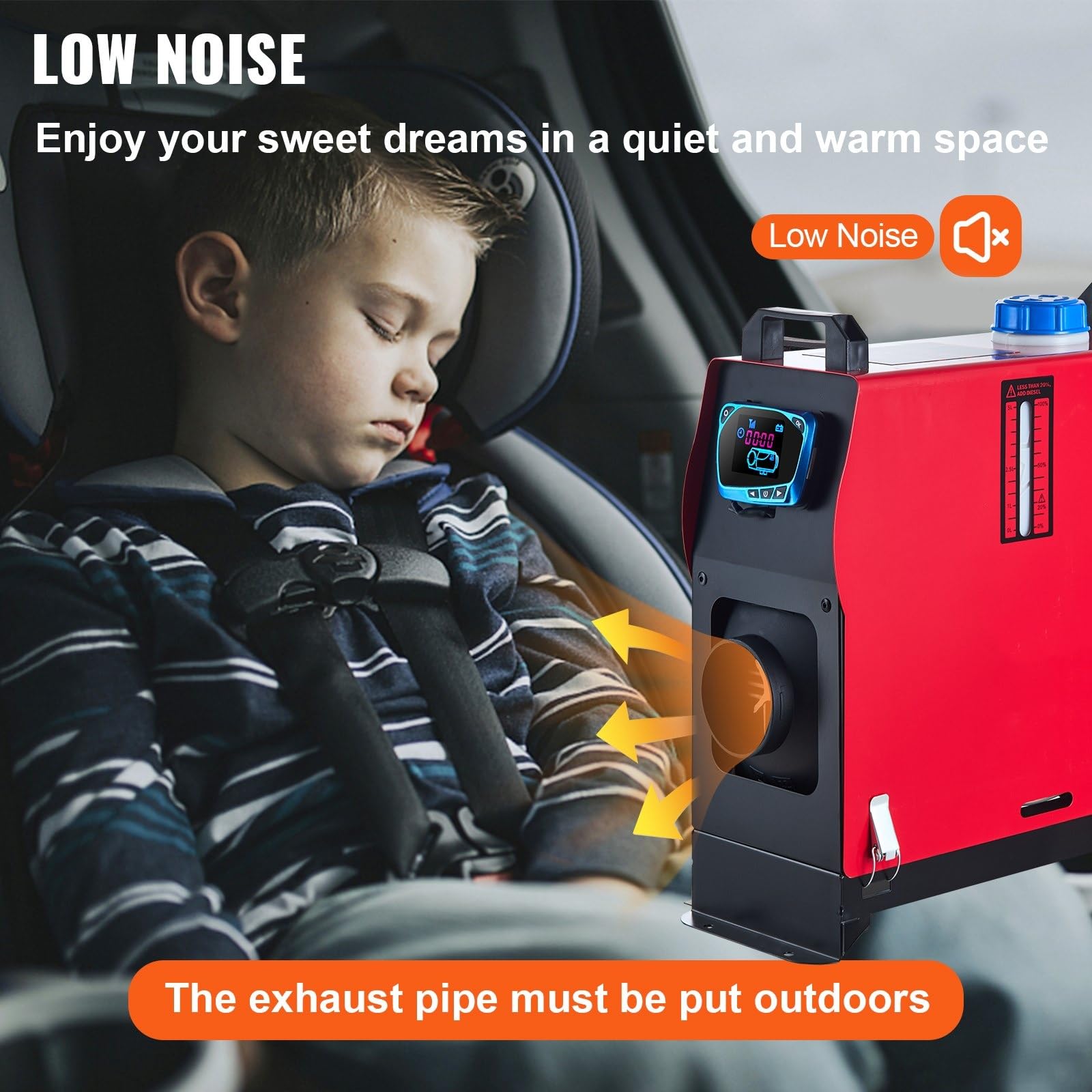 5 kW 12 V nagrzewnica powietrza na olej napędowy All-in-One nagrzewnica jednootworowa ogrzewanie na olej napędowy przenośny grzejnik na olej napędowy do samochodu, na kemping, łodzie