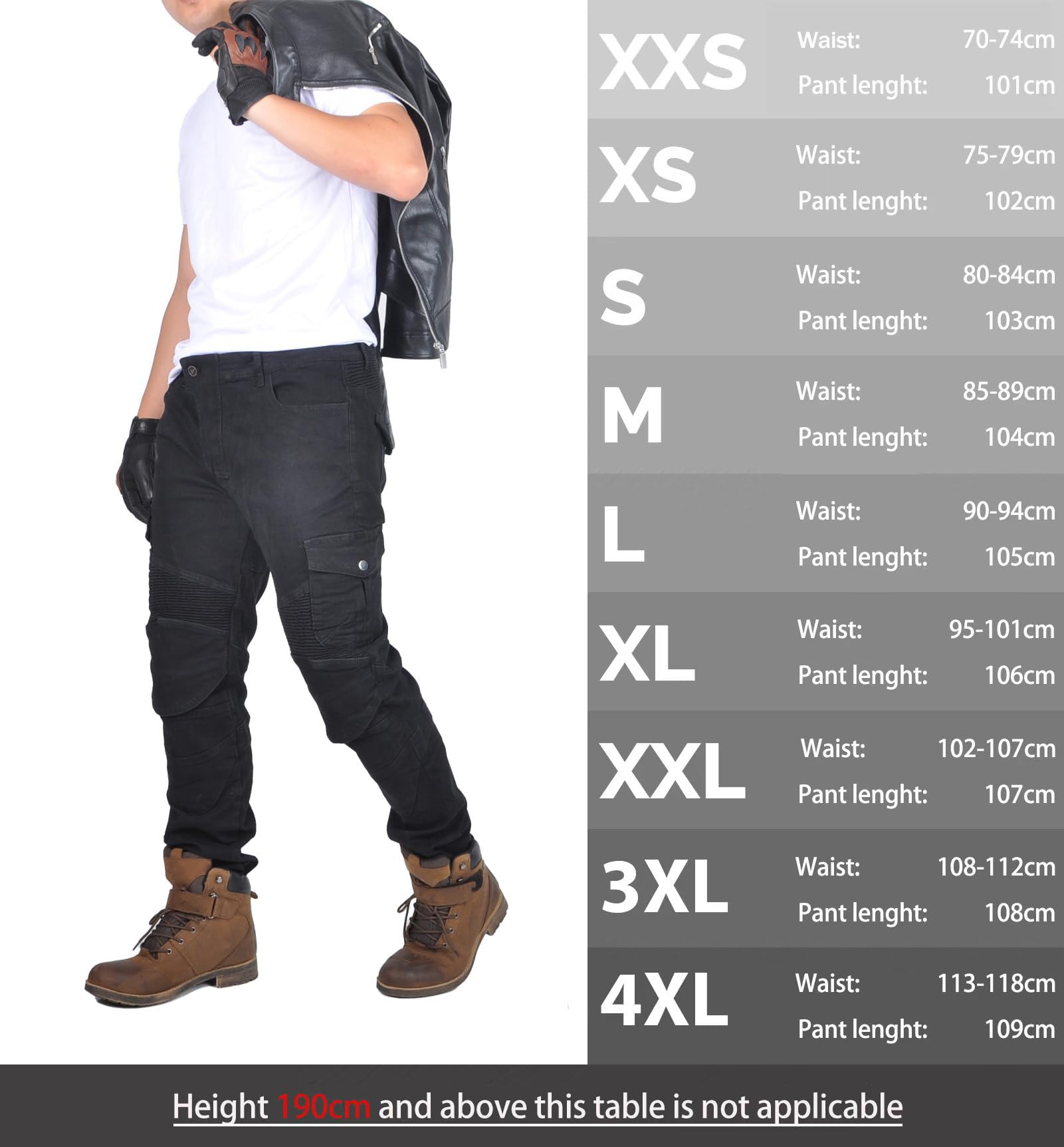 Motorradhose Herren, Motorrad Jeans Stretch, Klassisch Biker Hose für Sommer und Winter