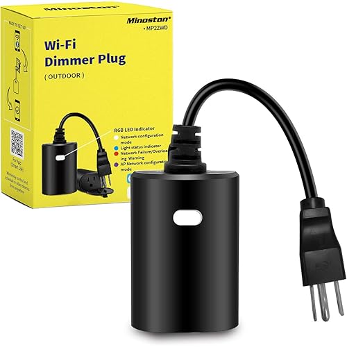 WiFi Outdoor Smart Plug, Smart Dimmer Plug Work with Alexa, Google Home, 400W(MP22WD)