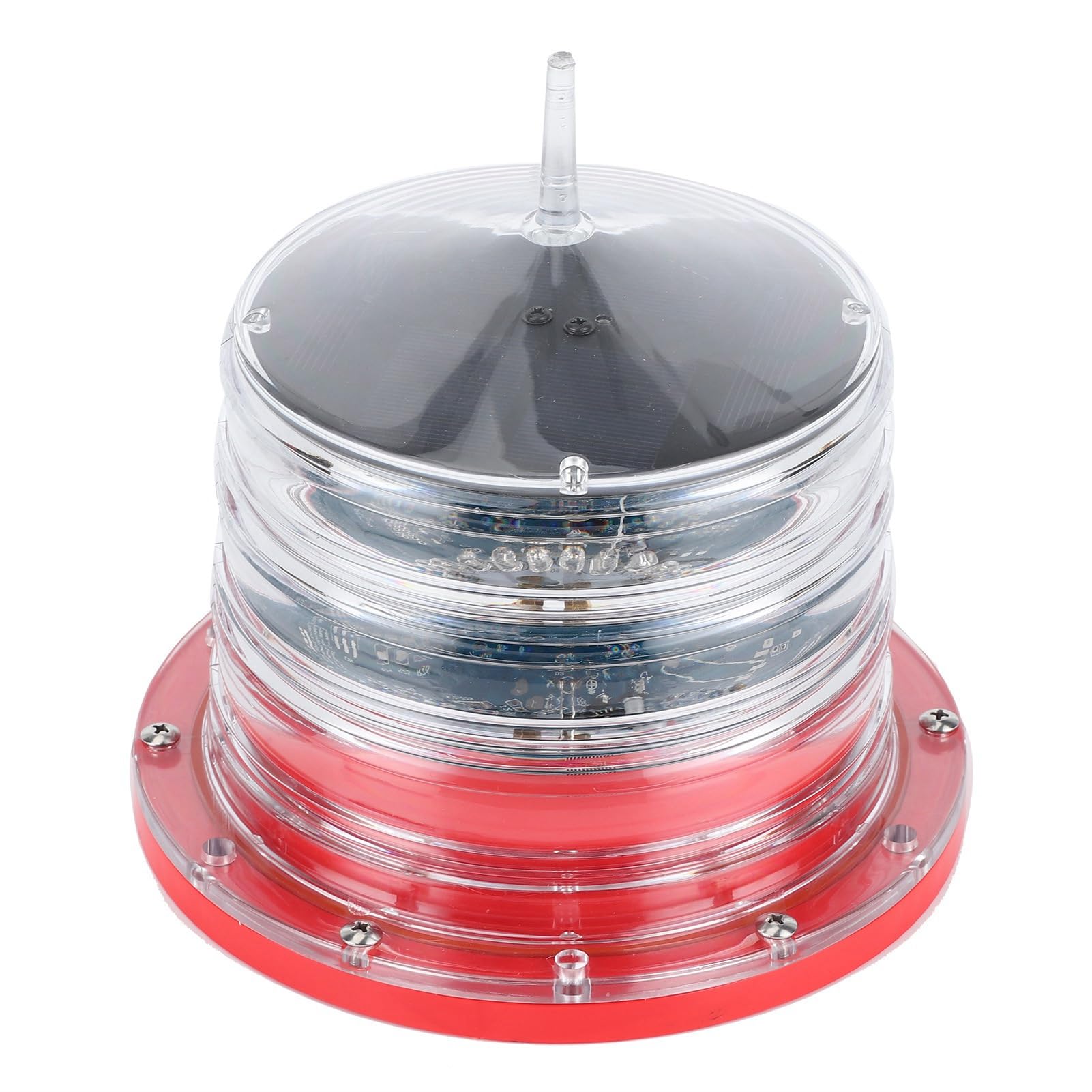 Balise lumineuse à énergie solaire, lampe flottante clignotante à LED, feu de navigation IP68 pour bateau marin, avec panneau solaire à haute efficacité et visibilité à 360 degrés