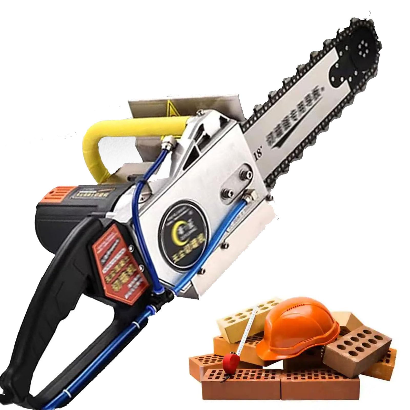 Cortador de pared eléctrico, sierra de pared sin polvo con supresión de polvo alimentada por agua para ranurar hormigón, ladrillo, granito, corte de mármol, 48 cm de longitud, máquina de corte