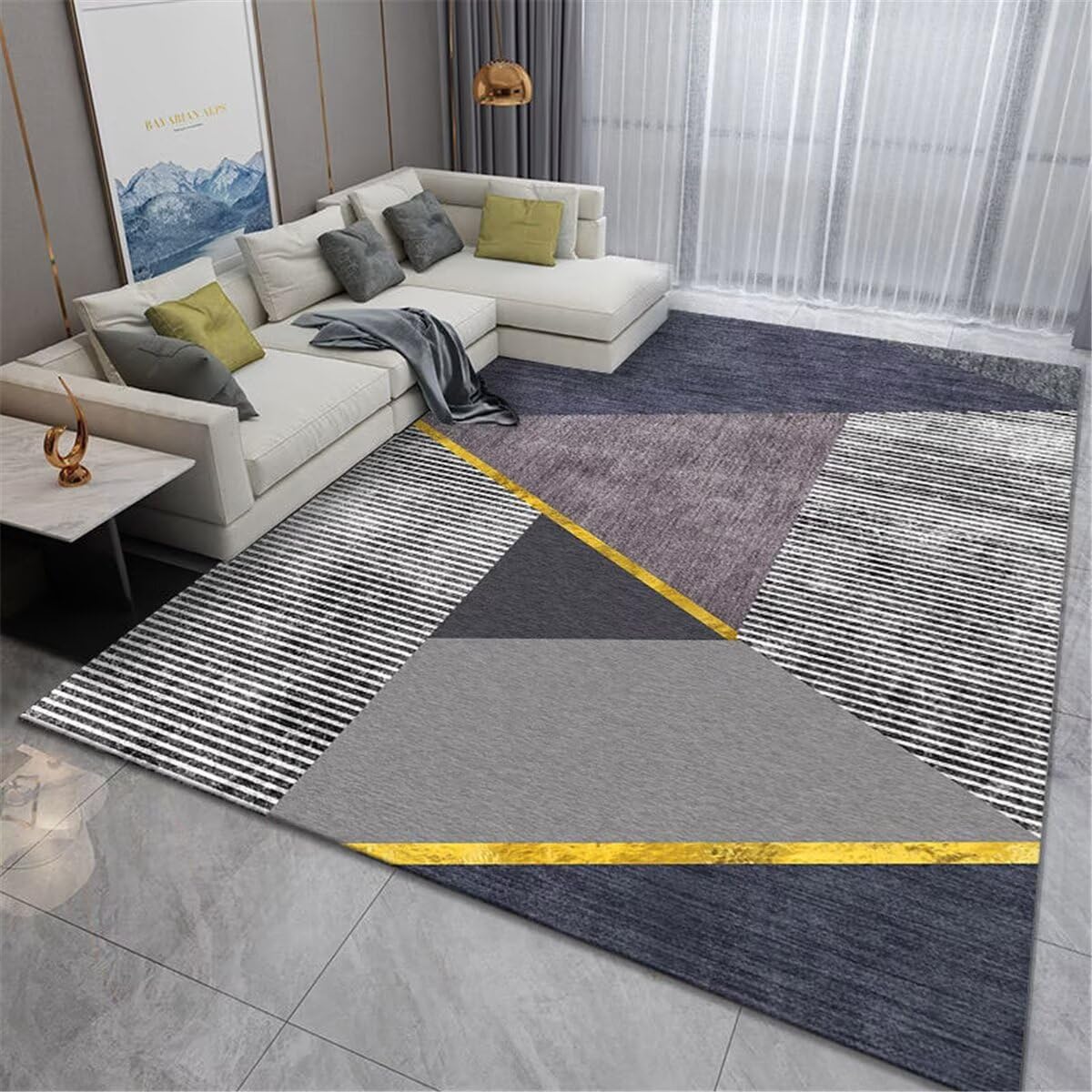 Tapis de chambre ado garçon gris pour protéger le sol du bureau