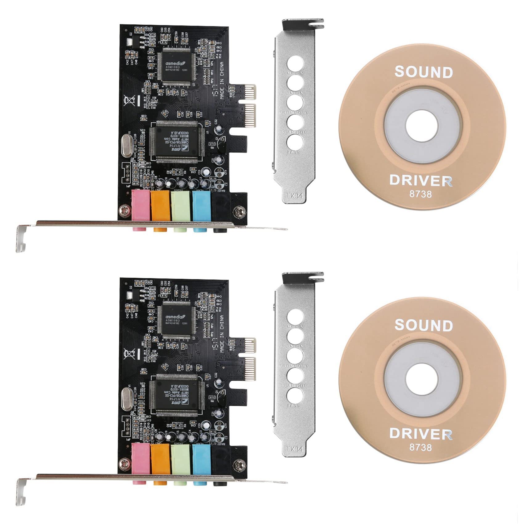 PCIe Sound Card PCI-E X1 CMI8738 Chip 32/64 Bit Sound Card Stereo 5 1 Channel De