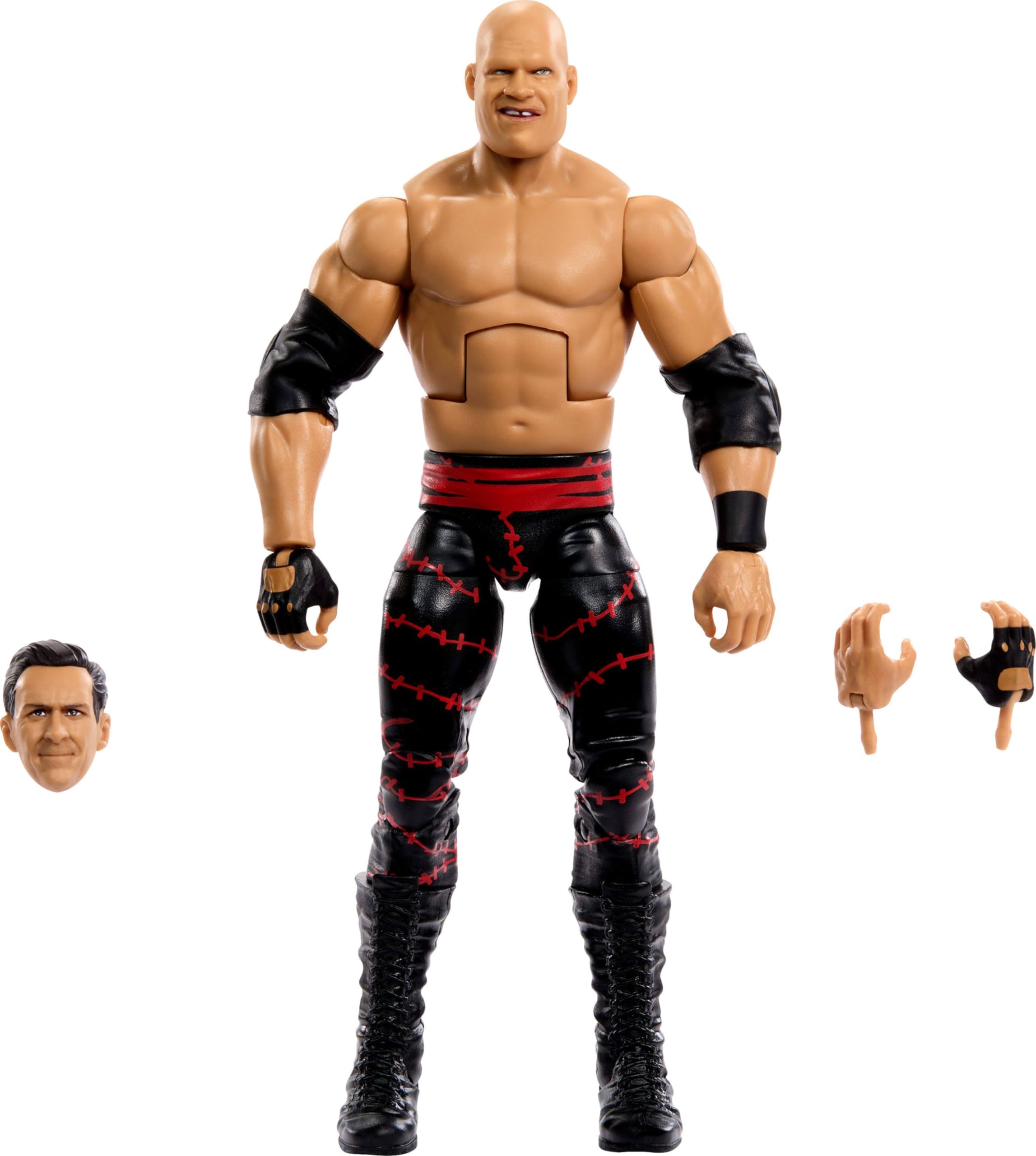 Mattel WWE Elite Collection Action Figure, SummerSlam Kane Collectible with Accessory & Referee Build-A-Figure Parts