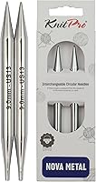 Vista 20 de KnitPro Nova - Agujas circulares intercambiables de 5 pulgadas (5.1 in) Tamaño de EE. UU. 2.5 (0.118 in)