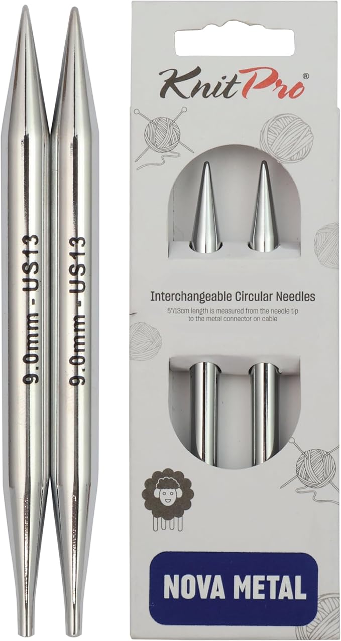 KnitPro Nova Austauschbare Nadelspitzen 5″ (13cm) | 9mm